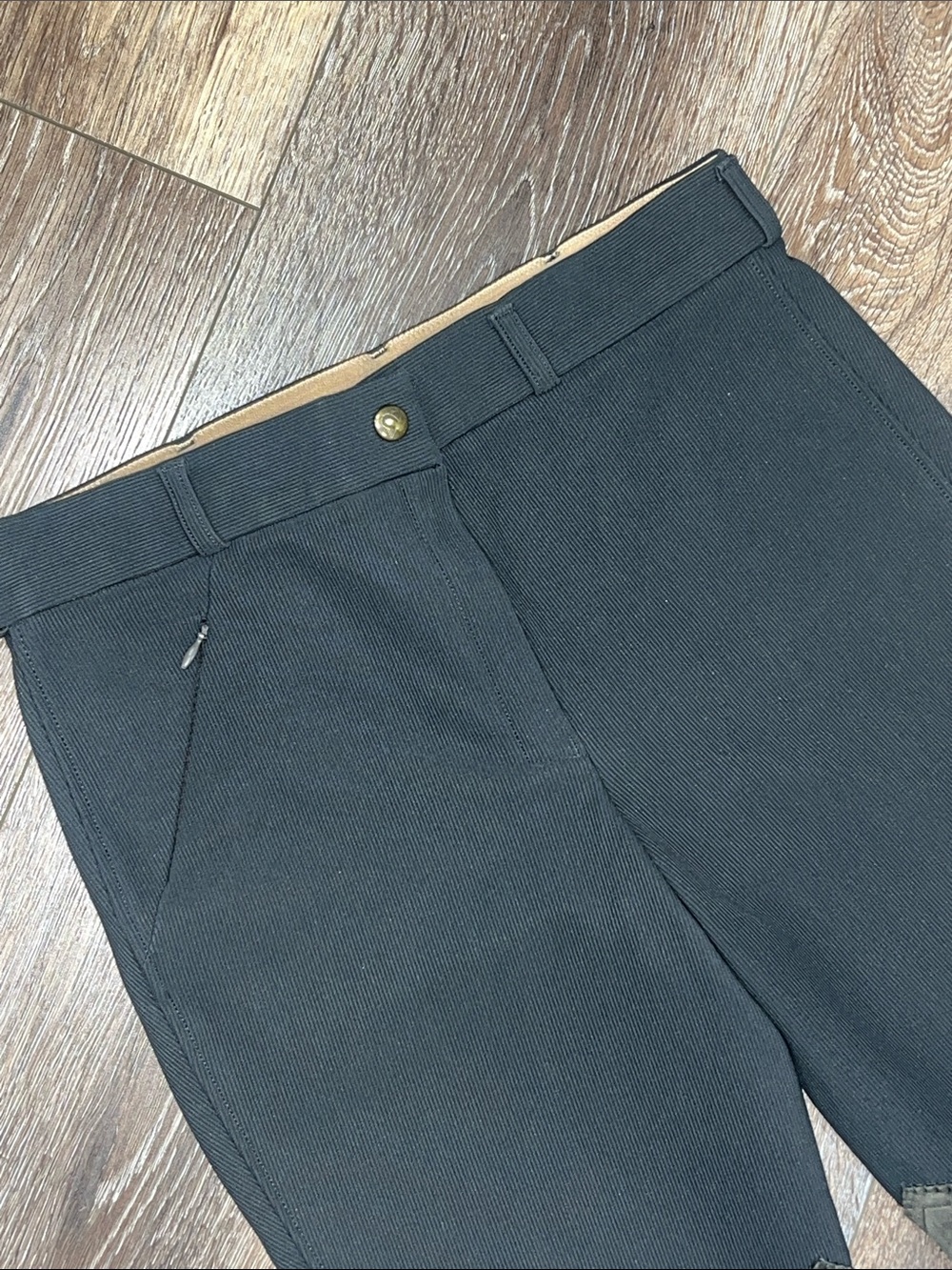 Mary's Tack & Feed Ribbed Equestrian Riding Breaches / Jodhpurs In Olive Green 🐎 - Picture 4 of 6